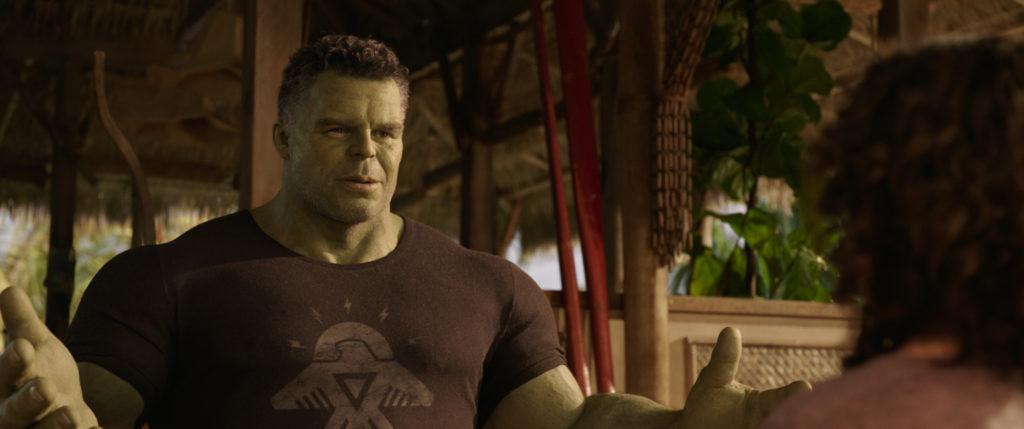 (L-R): Mark Ruffalo as Smart Hulk / Bruce Banner in Marvel Studios' She-Hulk: Attorney at Law, exclusively on Disney+. Photo courtesy of Marvel Studios. ©Marvel Studios 2022. All Rights Reserved.
